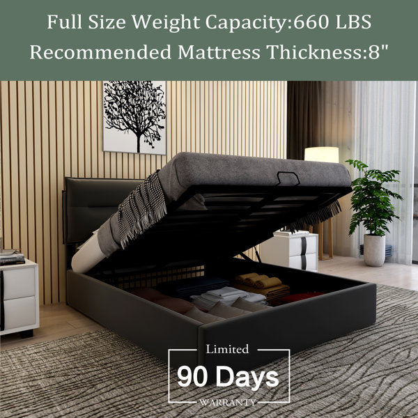 Latitude Run® Upholstered Bed Frame With Lift Up Storage, Soft Velvet